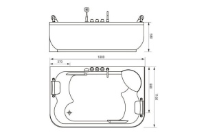 Акриловая ванна Gemy 180х116 белый (G9085 O L) - 3
