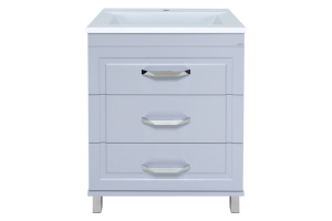 Тумба с раковиной Misty Терра 70 серая глянцевая