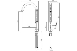Смеситель Bien Via BE11019103 для кухонной мойки - 2