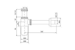Сифон для раковины Timo черное золото - 2