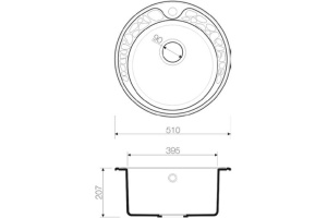 Мойка кухонная Omoikiri Tovada 51-BL черная - 3