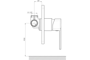 Смеситель для душа GPD Pedra черный матовый - 2