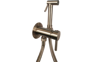 Гигиенический душ Paffoni Tweet Round ZDUP110ST со смесителем, С ВНУТРЕННЕЙ ЧАСТЬЮ