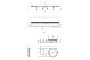 Душевой лоток Pestan Confluo Premium Line 450 с решеткой - 2