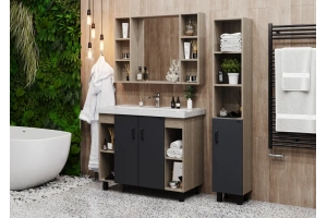 Комплект мебели Onika Тимбер 100 серый - светлое дерево - 2