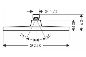 Верхний душ Hansgrohe Crometta S 240 1jet 26723000 - 3