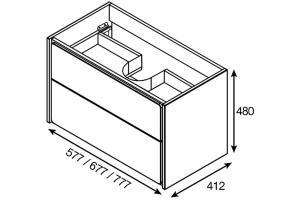 Тумба под раковину Roca Ronda (ZRU9303003) - 2