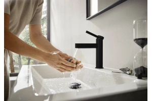 Смеситель для раковины Hansgrohe Finoris 110 черный матовый - 2