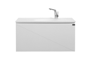 Тумба с раковиной Black&White Universell 91 белая глянцевая