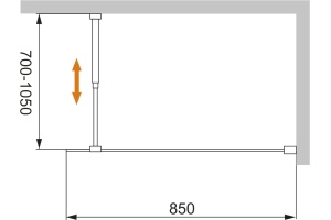 Душевая перегородка Cezares Liberta-L-1-85-C-NERO - 3