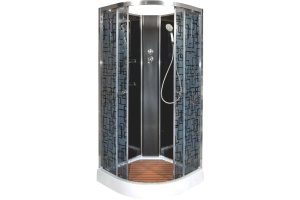 Душевая кабина DETO BM1510NBLACK с средним поддоном, без крыши