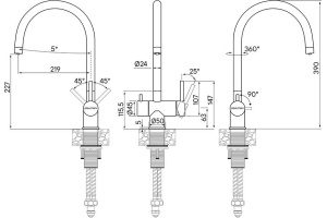 Смеситель для кухни Paulmark Heller черный матовый - 2