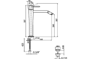 Смеситель Webert Opera moderna хром, для раковины OE830402015 - 2