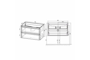 Комплект мебели Vincea Vico 100 серый - 3