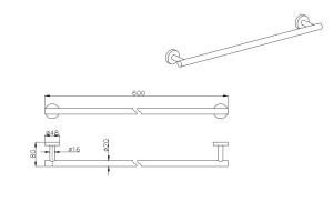 Полотенцедержатель AQUATEK ВЕГА AQ4014CR - 2