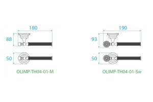 Полотенцедержатель Cezares OLIMP (OLIMP-TH04-03/24-M) - 3