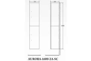 Шкаф-пенал Belbagno Aurora 30 R белый - 2