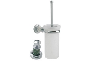 Ершик для унитаза настенный Boheme Murano хром с зеленым