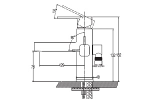 Смеситель для биде KAISER Sharp (64088) - 2