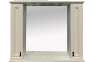 Зеркало-шкаф Misty Лувр 105 слоновая кость