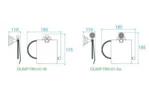 Держатель туалетной бумаги Cezares OLIMP (OLIMP-TRH-03/24-M) - 3