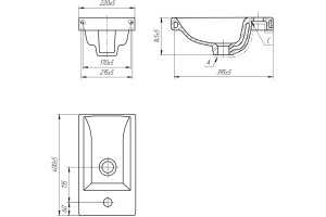 Мебельная раковина Санта Родос 40 см (Como40) - 2