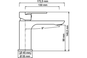Смеситель Wasserkraft Elbe 7403 для раковины - 3
