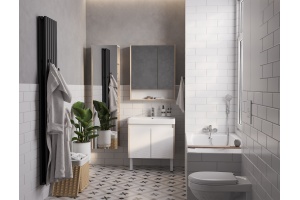 Комплект мебели Aquaton Сканди Doors 70 белый - светлое дерево - 2