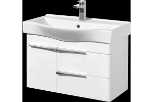 Тумба с раковиной Aquaton Беверли 80 белый глянец