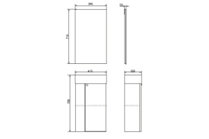Зеркало Comforty Асти 40 светлый бетон - 3