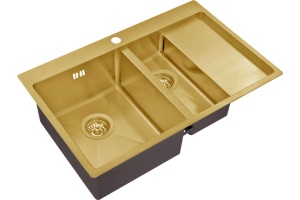 Мойка кухонная Zorg Inox PVD SZR 5178-2-L bronze