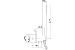 Душевой гарнитур Paffoni Master ZDUP094BO белый - 2