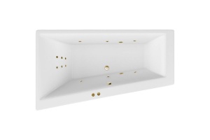 Акриловая ванна Excellent Sfera 170х100 левая белая бронза с гидромассажем