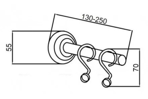 Крючок для шторы Boheme Brillante золотой глянцевый - 2