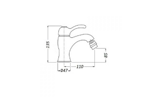 Смеситель для биде Magliezza Grosso bianco хром (50137-cr) - 2
