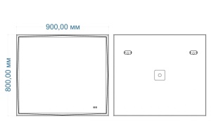 Зеркало с подсветкой и подогревом 