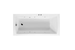 Ванна акриловая Excellent Aquaria Soft 140х70 с гидромассажем белый - хром