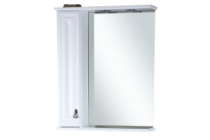 Лувр - 60 Зеркало со шкафчиком, лев., белое - 2