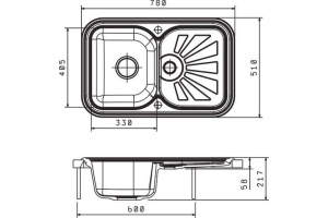 Мойка кухонная Florentina Крит 780 мокко - 2