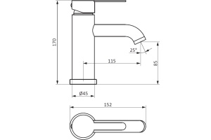 Смеситель для раковины STWORKI by Damixa Стокгольм HFSG02130 черный, латунь, однорычажный, матовый - 3