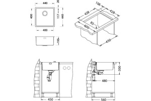 Мойка кухонная Alveus Kombino 30 1118877 - 3