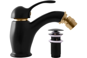 Смеситель для биде Rav Slezak Labe черный матовый - золото - 2