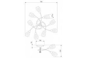 Потолочная люстра Eurosvet Virginia 2275/9 античная бронза - 2