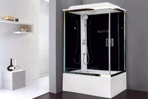 Душевая кабина Royal Bath BP 120х80 L профиль хром стекло прозрачное задняя стенка черная - 2