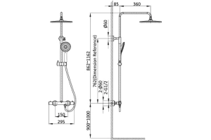 Душевая стойка Vincea Esse хром - 3