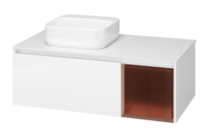 Тумба с раковиной Misty Севан 105 белая глянцевая - 2