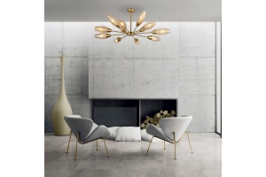 Люстра на штанге Eurosvet Thalia 60140/12 золото - 2