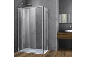 Боковая стенка Vincea Soft 100х195 хром стекло прозрачное - 2