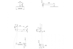 Душевой комплект Abber Rund с термостатом сталь матовый - 3