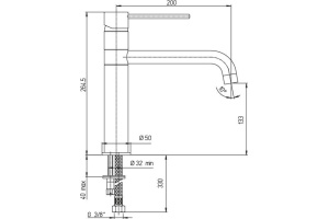 Смеситель для кухни Paini Cox 78CR579KM - 2